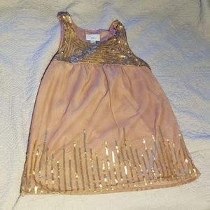 Pink and metallic gold blouse